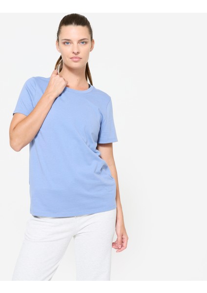 Domyos Kadın Buz Mavisi Spor Tişörtü - Fitness