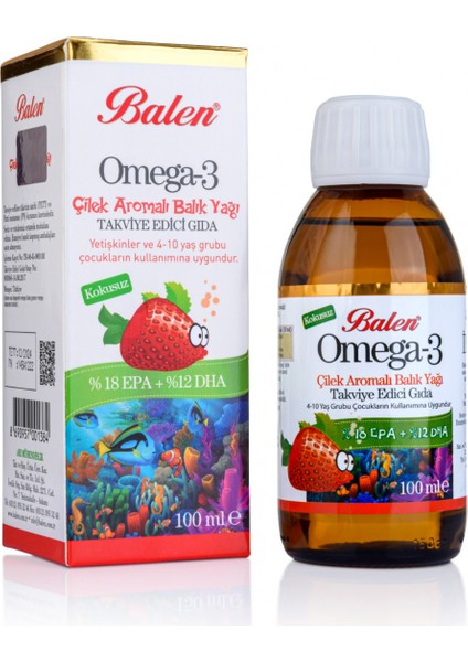 Omega-3 Çilek Aromalı 100 ml