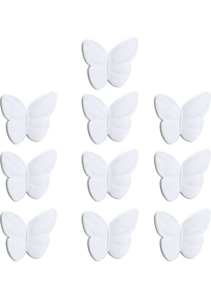 Plastik Kelebek Kulp Beyaz 10 Adet Mobilya Çoçuk Odası Kız Erkek Dolap Kapak Kulpu Çekmece Kulbu indirimleri