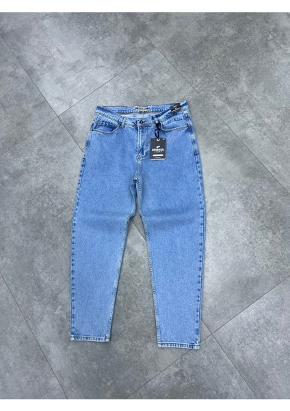 Erkek Rahat Kalıp Mavi Boyfriend Pantolon