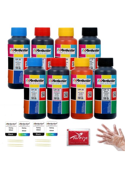 Epson Uyumlu 103 L 5296 L3256 L3211 L1250 Renk Mürekkep Dolum Seti 8X100 Gr.