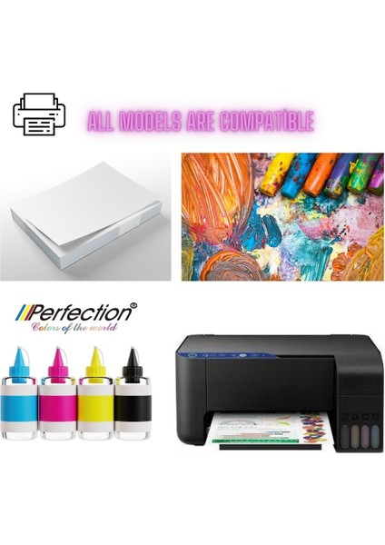 Epson Uyumlu 103 L 5296 L3256 L3211 L1250 Renk Mürekkep Dolum Seti 4 x 100 Gr.