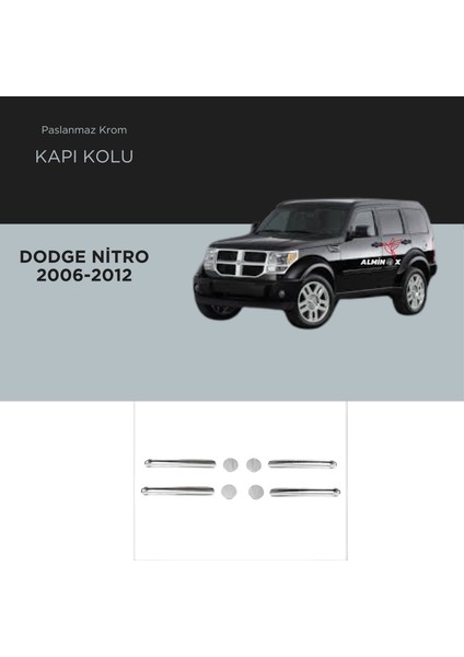 Aksesuar Dodge Nitro Kapı Kolu Krom Set 2006-2012