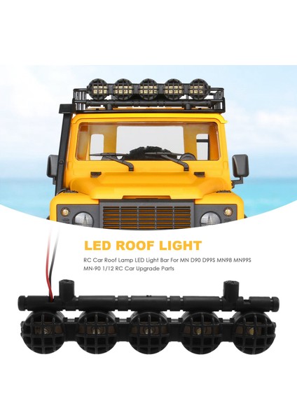 Rc Araba Tavan Lambası LED Işık Çubuğu Mn D90 D99S MN98 MN99S Mn-90 1/12 Yükseltme Parçaları (Yurt Dışından)