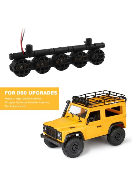 Rc Araba Tavan Lambası LED Işık Çubuğu Mn D90 D99S MN98 MN99S Mn-90 1/12 Yükseltme Parçaları (Yurt Dışından)