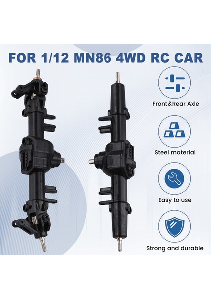 1/12 MN86 4WD Rc Yedek Parçası Için Araba Metal Ön ve Arka Aks Köprüsü Yedek Parçaları (Yurt Dışından)