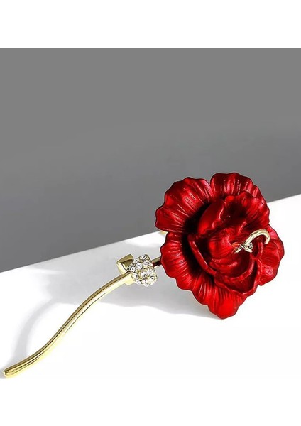 Black Magic Aşk Gülü Detaylı Broş Yaka Iğnesi