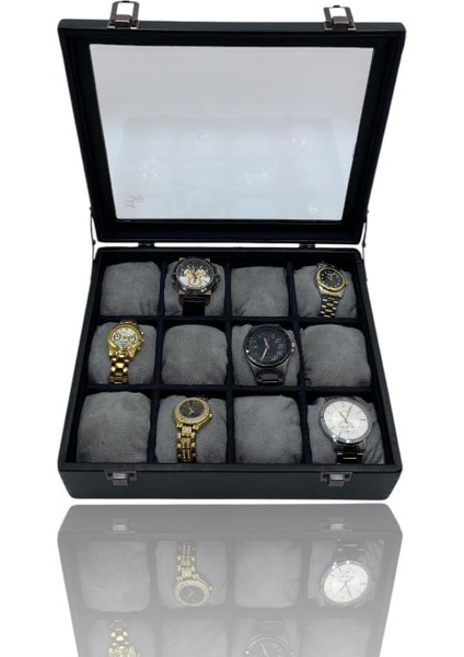 Diji 12'li Saat Kutusu Saat Çantası Siyah