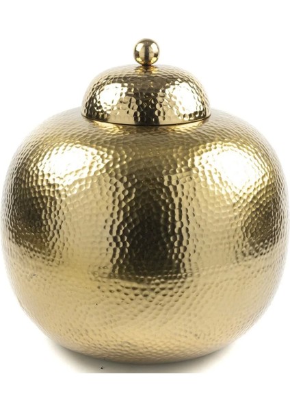 Gold Dövülü Dekoratif Küp 34X38 cm