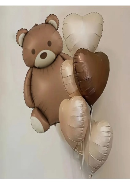 6'lı Ayı Kalp Balon Seti