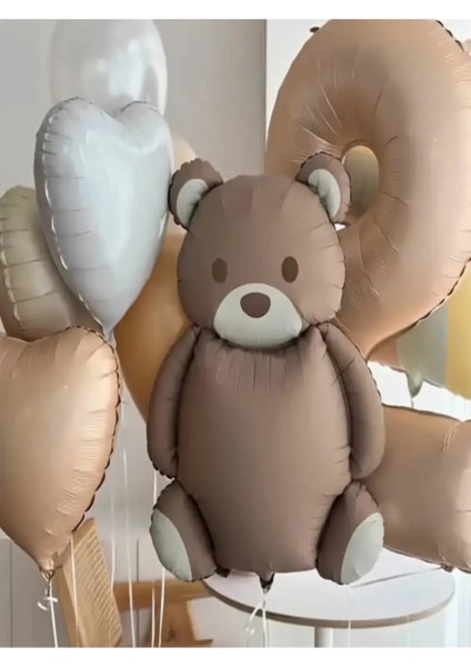 6'lı Ayı Kalp Balon Seti