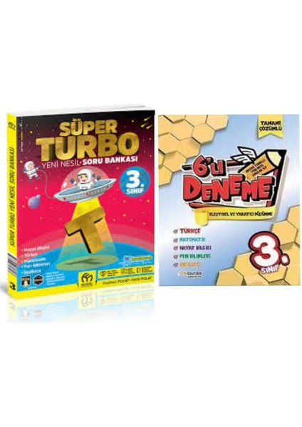 3. Sınıf Süper Turbo Soru Bankası ve Tüm Dersler 6'lı Deneme