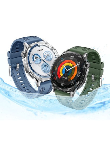 Huawei Watch Gt3 Se Elite 46MM ile Uyumlu Kordon Hybrid Nylon Dikiş Desenli Tokalı Silikon Kayış