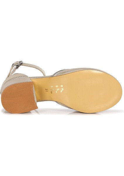 Ressa Taşlı Kız Çocuk 5 cm Topuklu Sandalet Abiye Ayakkabı indirimleri