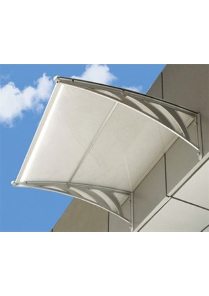 Transpaforza Tf Std 1.12 Kapı Üstü Sundurma 360 x 100 Beyaz 3 mm Solid Levha