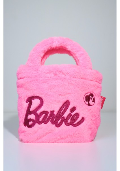 Barbie Yumuşak Peluş Tüylü Tek Bölmeli Mıknatıslı Çocuk El Çantası modelleri
