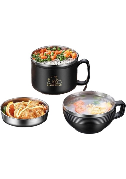 Çıkarılabilir Kaseli ve Beslenme Çantalı Paslanmaz Çelik Yalıtımlı Bento Beslenme Çantası (Yurt Dışından)