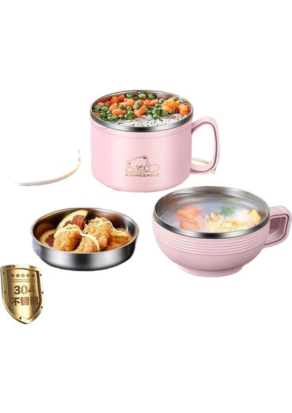 Çıkarılabilir Kaseli ve Beslenme Çantalı Paslanmaz Çelik Yalıtımlı Bento Beslenme Çantası (Yurt Dışından)