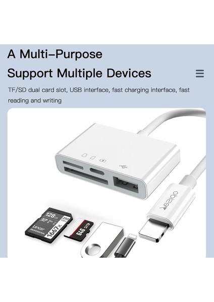 Ido GS12 8 Pin'den Tf / Sd / Usb'ye / 8 Pin Otg Dönüştürücü (Yurt Dışından) modelleri