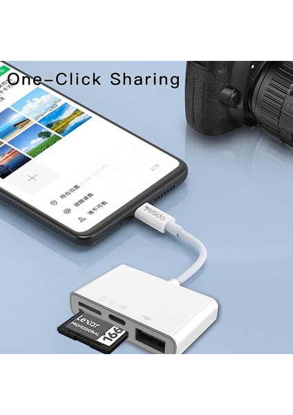 Ido GS12 8 Pin'den Tf / Sd / Usb'ye / 8 Pin Otg Dönüştürücü (Yurt Dışından) fırsatları