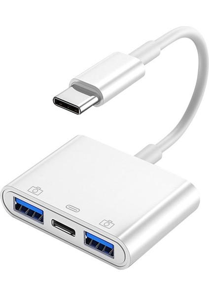 S 202 3'ü 1 Arada Tip C USB Kamera Adaptörü (Yurt Dışından)