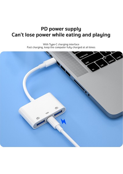 S 202 3'ü 1 Arada Tip C USB Kamera Adaptörü (Yurt Dışından)