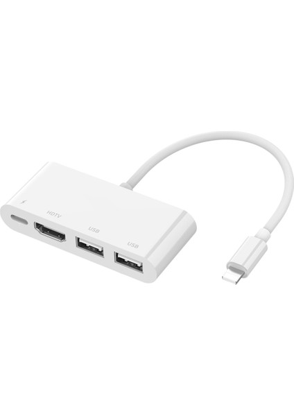 75216 8 Pin HDMI + 8 Pin Şarj + 2 USB Bağlantı Noktası Dönüştürücü (Yurt Dışından)