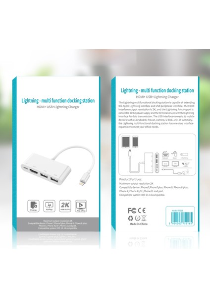 75216 8 Pin HDMI + 8 Pin Şarj + 2 USB Bağlantı Noktası Dönüştürücü (Yurt Dışından) indirimleri