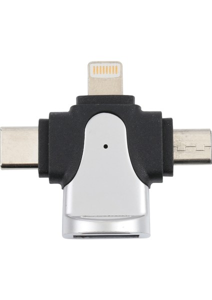 3'ü 1 Arada 8 Pin + Type C + Mikro USB USB 3.0 Dişi Adaptör (Yurt Dışından)