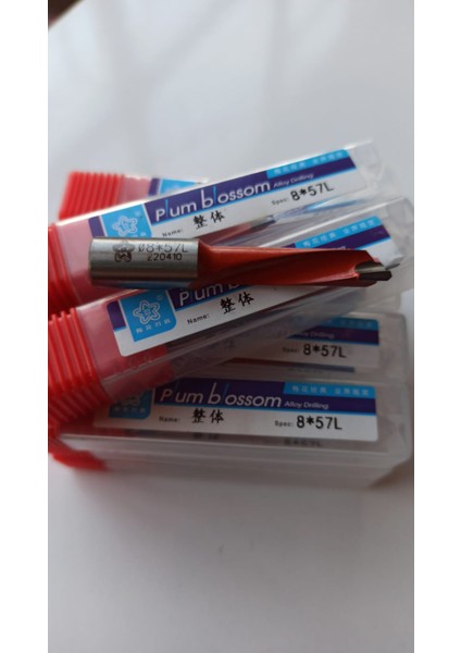1 Adet Ahşap Matkap Ucu 8*57L Freze Matkap Ucu 8mm Toplam Uzunluk 57MM Delmek, Makineler Veya Taşınabilir Yönlendiriciler Kırmızı fiyatları