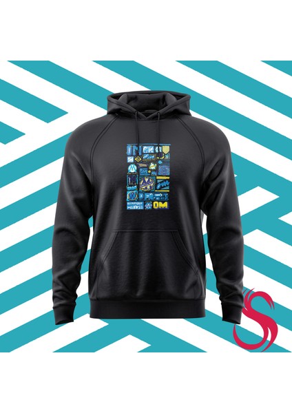 Sweatshirt Marsilya Cover Siyah Hoodie