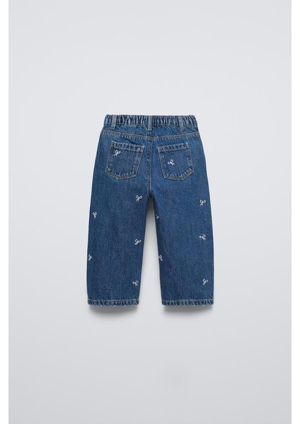 Kız Çocuk Fiyonklu Denim Pantolon fiyatları