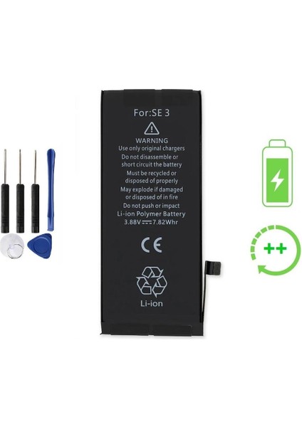 Apple iPhone SE2022 Ile Uyumlu Güclendirilmis Ithal Pil Batarya
