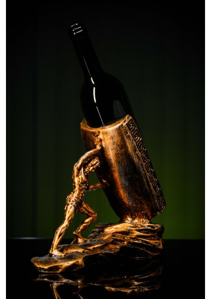 Eşya Özel Tasarım Sisifos Figürlü Heykel Biblo Şaraplık modelleri