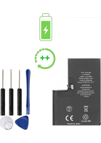 Apple iPhone 13 Pro Max Ile Uyumlu Güclendirilmis Ithal Pil Batarya