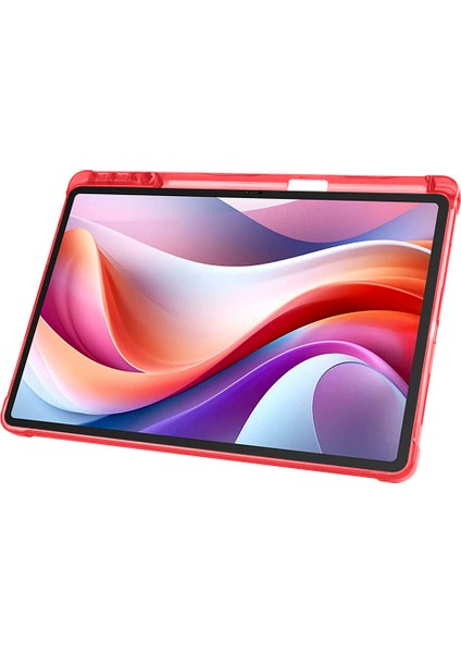 Lenovo M11 TB-330FU Kılıf Tri Folding Kalem Bölmeli Standlı Kılıf