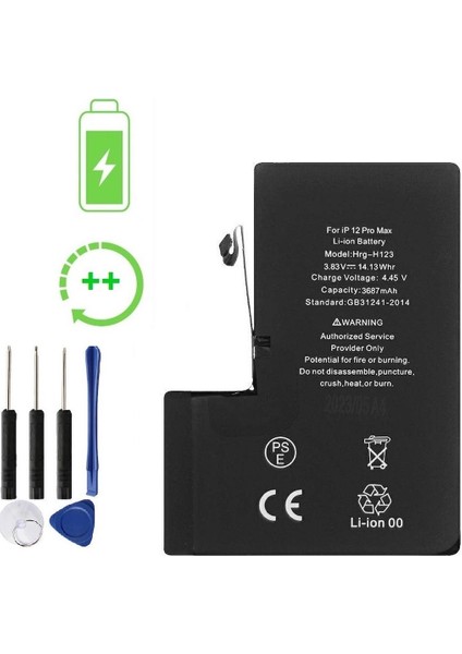 Apple iPhone 12 Pro Max Ile Uyumlu Güclendirilmis Ithal Pil Batarya