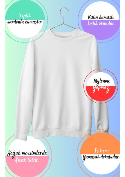 Grey Car Mstng Baskılı Kapüşonsuz Sweatshirt, Unisex Oversize Araba Temalı Sweat