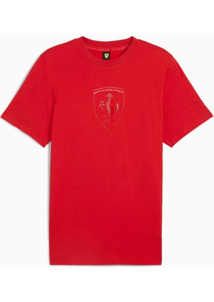 Ferrari Race Tonal Shield T Erkek T-Shirt