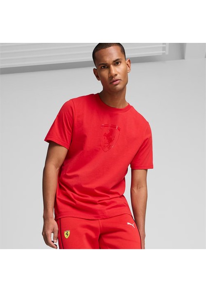 Ferrari Race Tonal Shield T Erkek T-Shirt