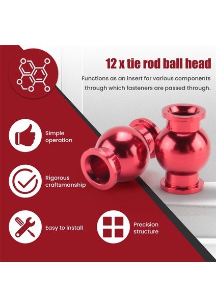 Komple 22 Adet Alüminyum Alaşımlı Pivot Topu Kafa Seti Arrma 1/10 Big Rock Senton Yükseltme Parçaları (Yurt Dışından)