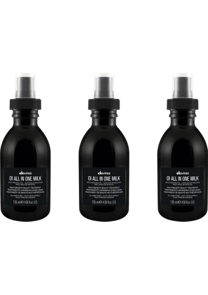 Ekonomik Üçlü Davines Oı/oıl All In One Milk Tüm Saç Tipleri Için Bakım Sütü 135ML - %100 Orijinal %100 Doğal