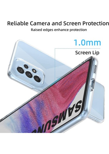 Samsung Galaxy A53 Şeffaf Silikon Kılıf + Cam Ekran Koruyucu Seti (1 CAM 1 KILIF) modelleri