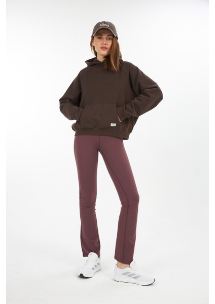 Kadın/reglan Kol / Kapüşonlu / Kanguru Cepli/ Oversize Sweatshirt /yüksek Gramajlı Diagonal 3 Iplik