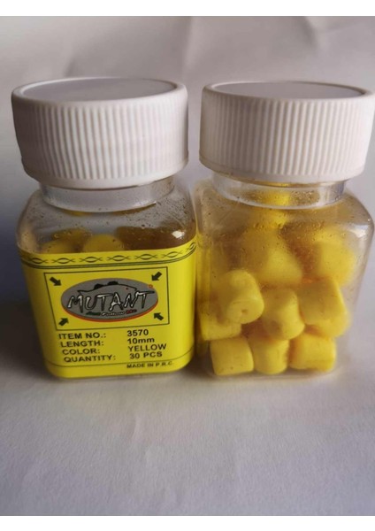 Mutant Vanilyalı Sarı Silindir Silikon Yem 10 mm