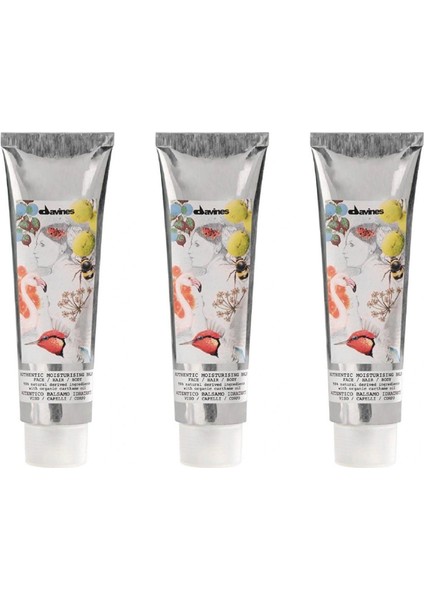 Ekonomik Üçlü Davines Authentic Moisturizing Nemlendirici Balsam 150ML - %100 Orijinal %100 Doğal