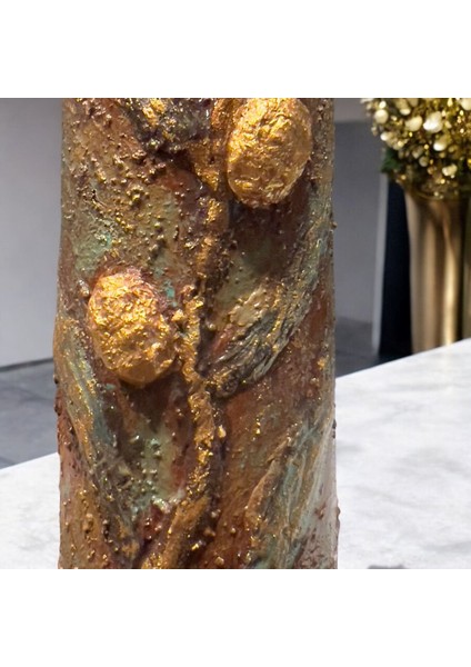 Altın Yaldız Detaylı Antik Antik Eskitme El Yapımı Yağdanlık, Sosluk, Sirkelik, Mutfak Tasarımı, Ev Dekorasyonu indirimleri