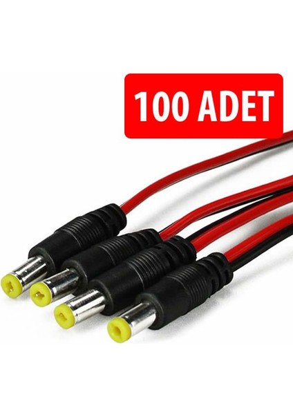 Dc 12V Kaliteli Erkek Besleme Jakı 100 Lü Paket