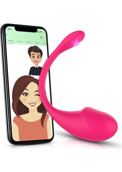 Pembe Tilki Telefon Kontrollü Yumurta Vibratör