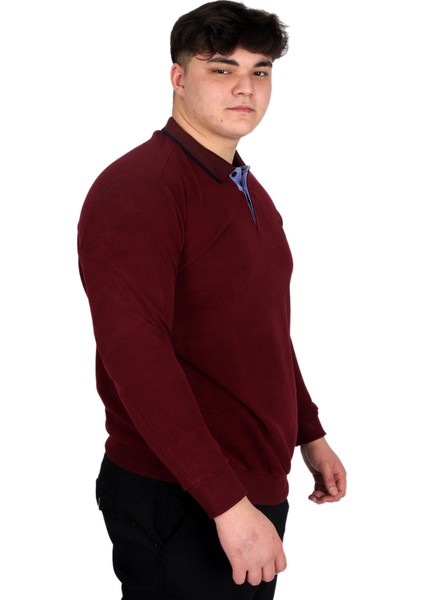 Mode Xl Büyük Beden Erkek Sweat Polo Selanik Horse 23440 Bordo fiyatları